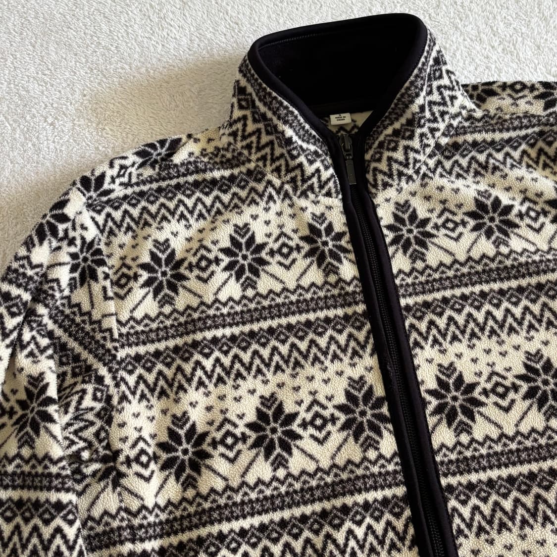 유니클로 일본빈티지 노르딕 패턴 후리스 집업 상품이미지2