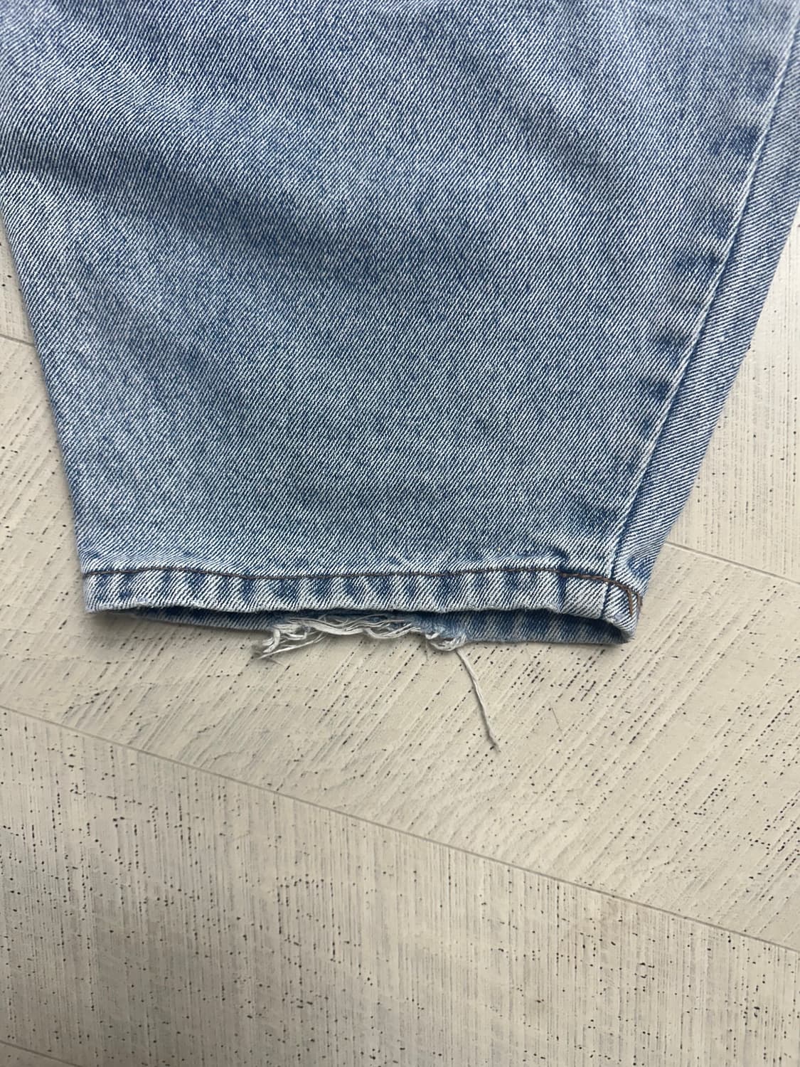벌룬핏 연청 데님팬츠 상품이미지2