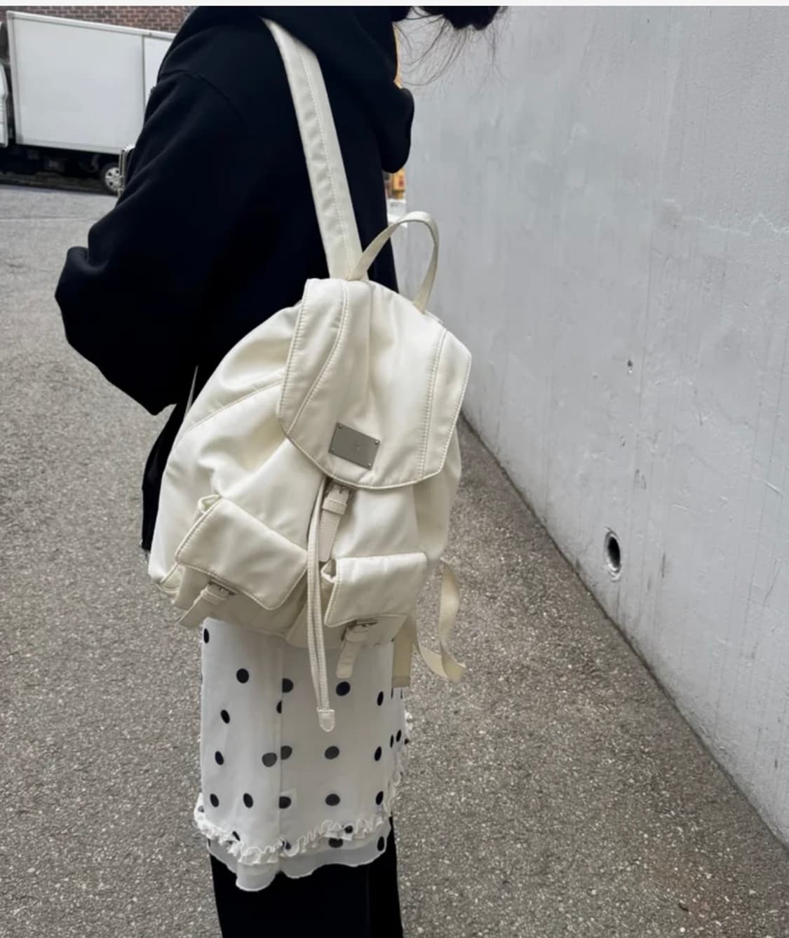 SYMBOL NYLON BACKPACK[IVORY] 상품이미지3