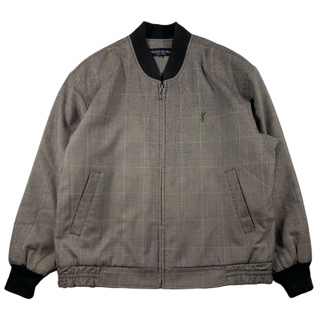 입생로랑 브라운체크 블루종 상품이미지1