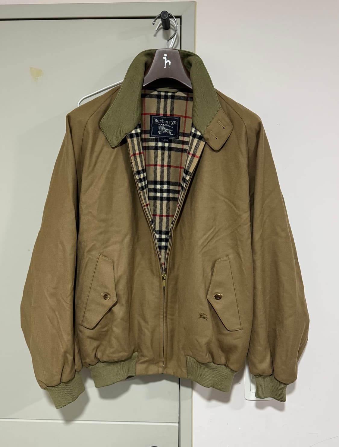 버버리 노바체크 울 헤링턴 봄버 블루종자켓 상품이미지1