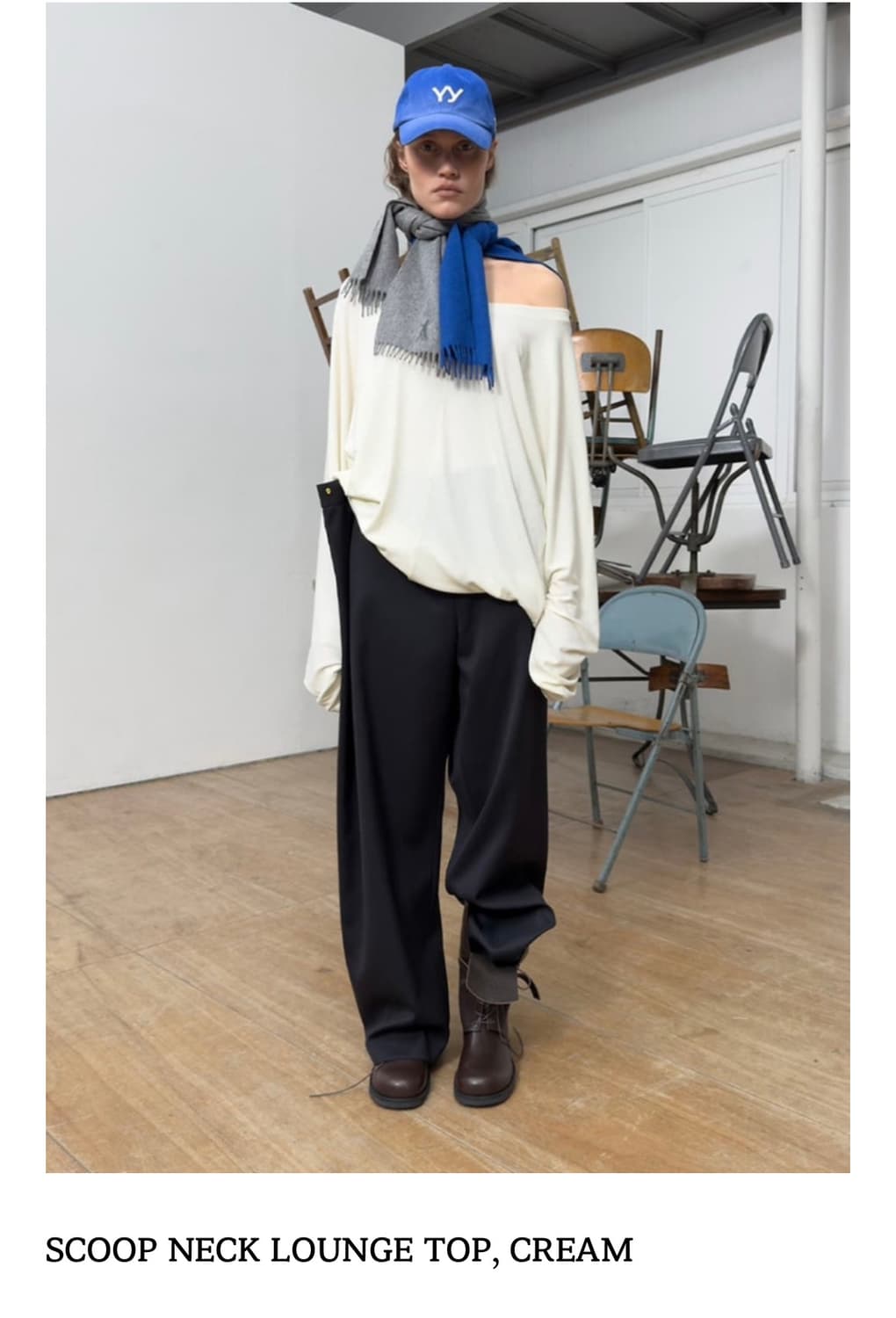 SCOOP NECK LOUNGE TOP, GRAY 상품이미지3