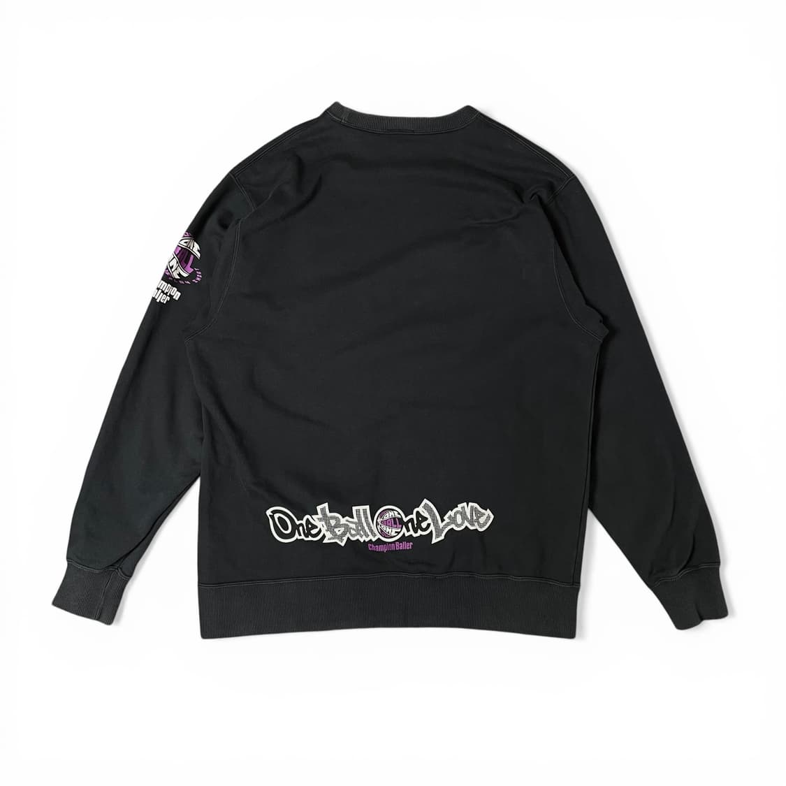 챔피온 블랙 바스켓볼 로고 맨투맨 상품이미지2