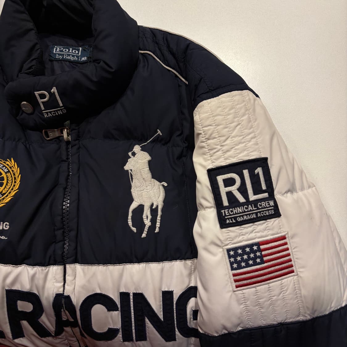 [L] 폴로 랄프로렌 RL 성조기 레이싱 패딩 자켓 C953 상품이미지5