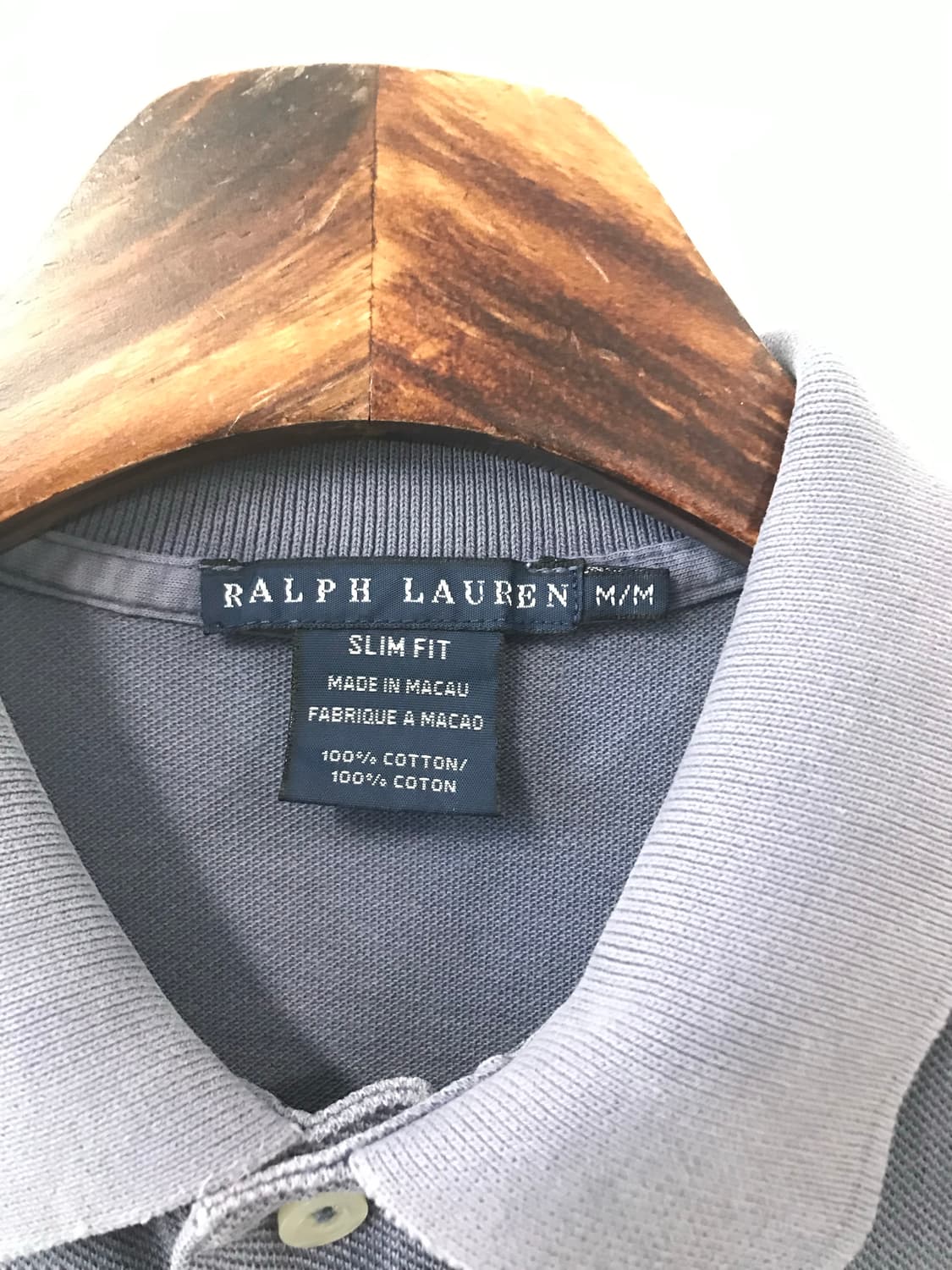 폴로 랄프로렌 자수로고 차콜 반팔 피케 티셔츠  상품이미지4