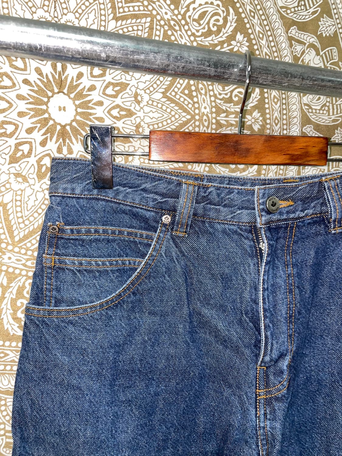 Roots 루츠 더블니 진청 데님팬츠  상품이미지4