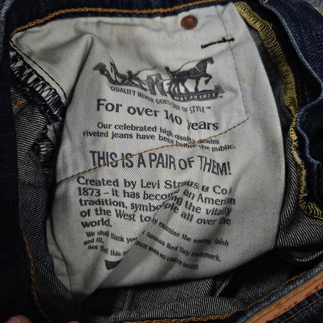 리바이스 513 W72 L86 데님 팬츠(급처) 상품이미지8