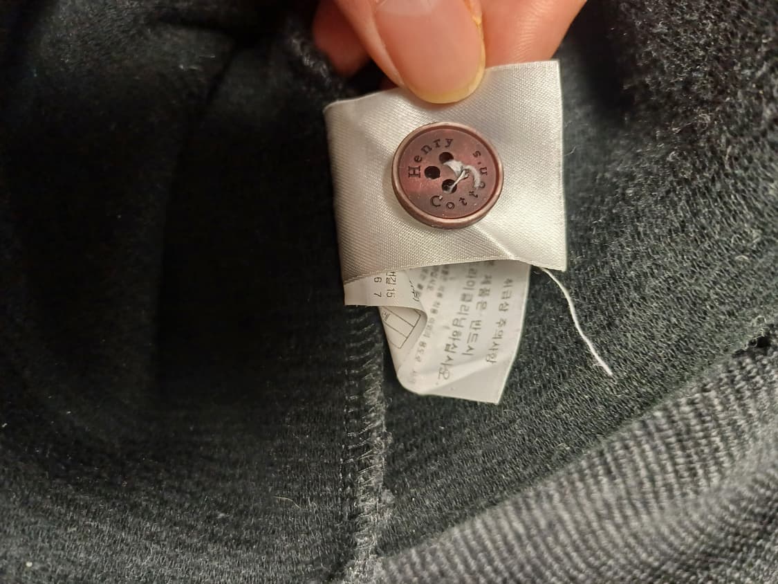 헨리코튼 남성 하프버튼 하이넥 니트 L(100) - 차콜 상품이미지8