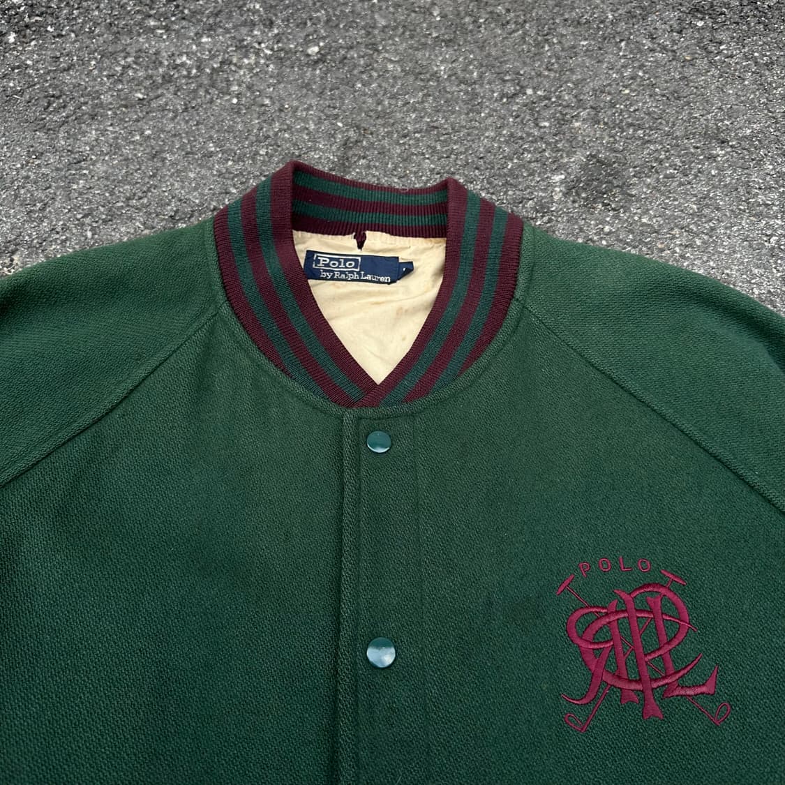 90s 폴로 랄프로렌 자수 울 바시티 자켓 올드스쿨 점퍼 L XL 상품이미지2