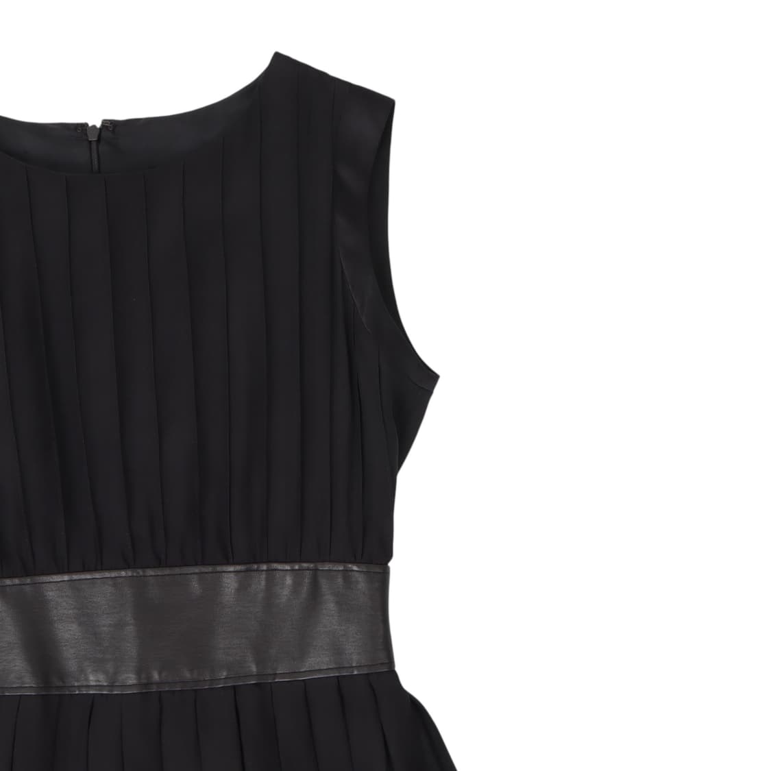 rag&bone 랙앤본 실크 플리츠 레더패널 슬리브리스 원피스 상품이미지3