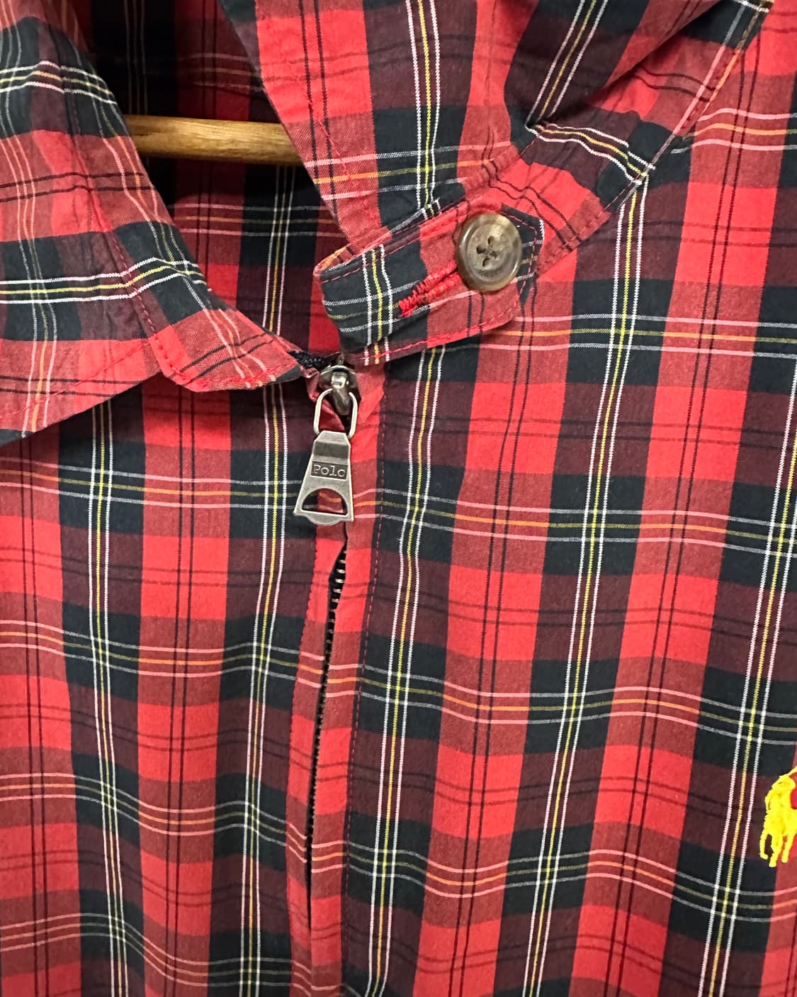 (105)90'S 폴로 랄프로렌 체크 블루종-M2167 상품이미지3