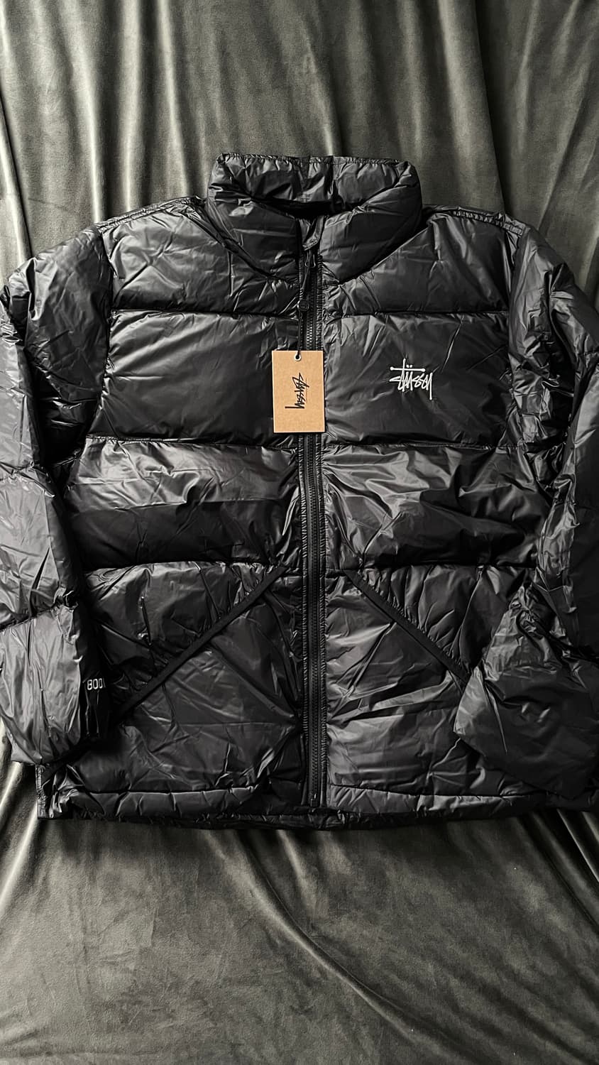 새제품 택포함 스투시 마이크로 립스탐 800 필파워 블랙 푸퍼 패딩 S 상품이미지2