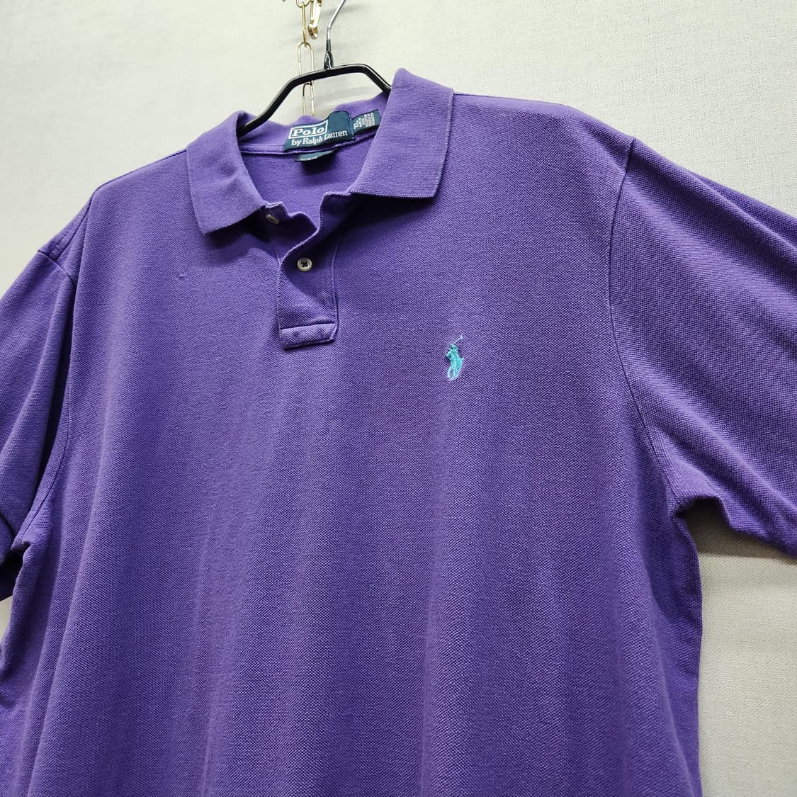 폴로랄프로렌 로고자수 퍼플 반팔카라 XL(XL) 상품이미지3
