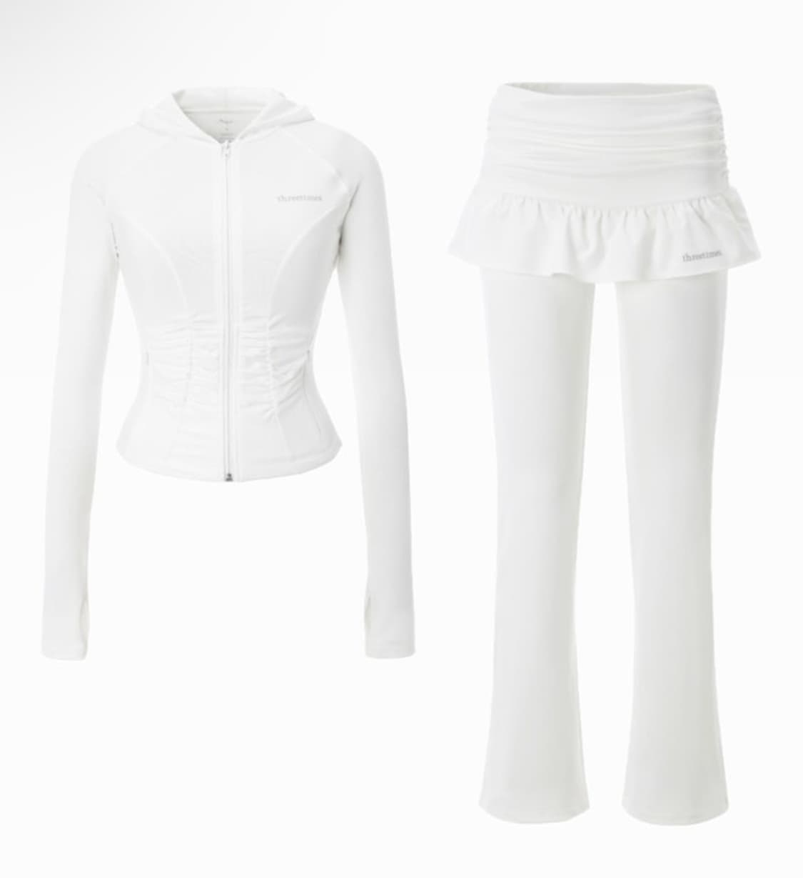 쓰리타임즈 엘핀 집업, 스커트 셋업 상품이미지1