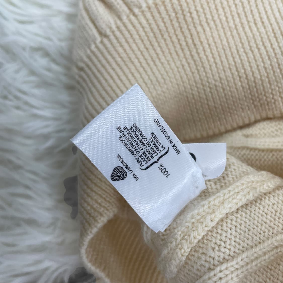 버버리 Burberry 00s 아카이브 기마 자수 케이블 니트 베이지  상품이미지6