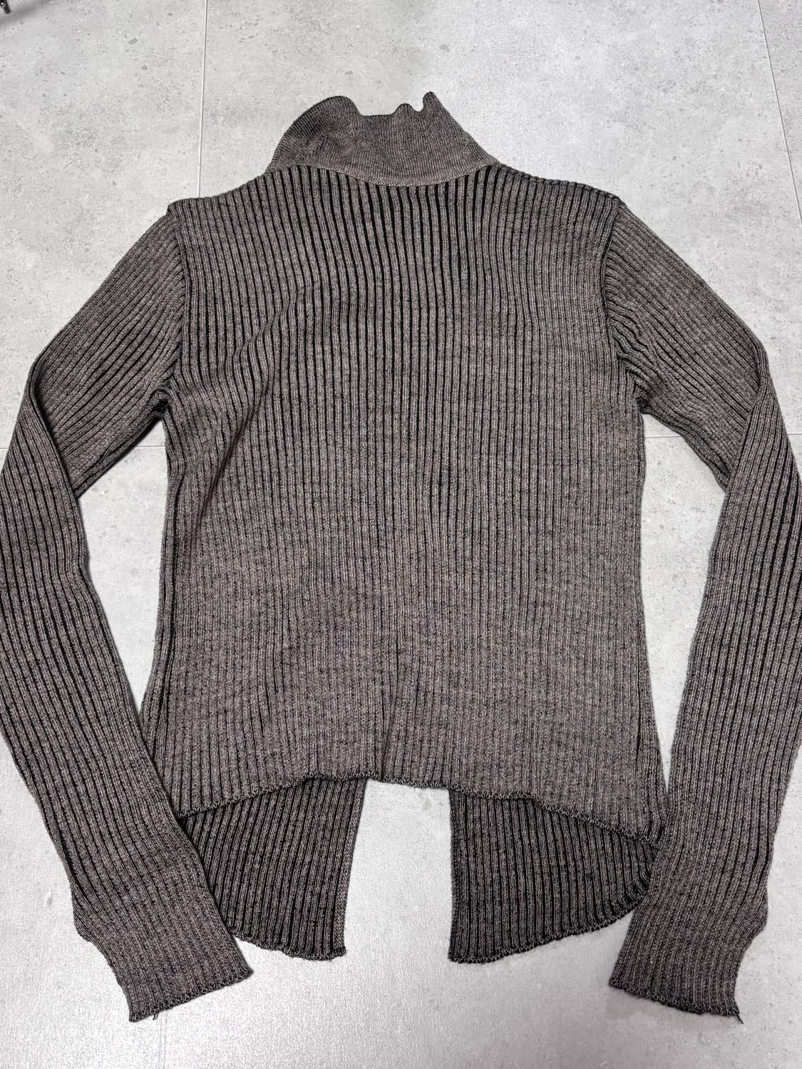 미스치프 니티드 셔츠 니트 롱슬리브 베이지 상품이미지5