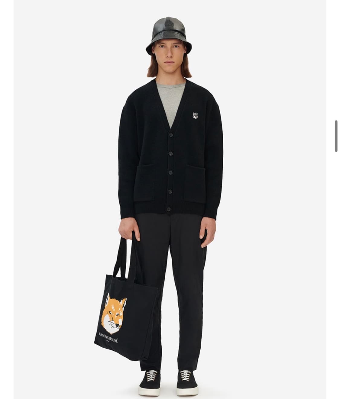 메종키츠네 / 릴렉스핏 블랙 가디건 / L 상품이미지2