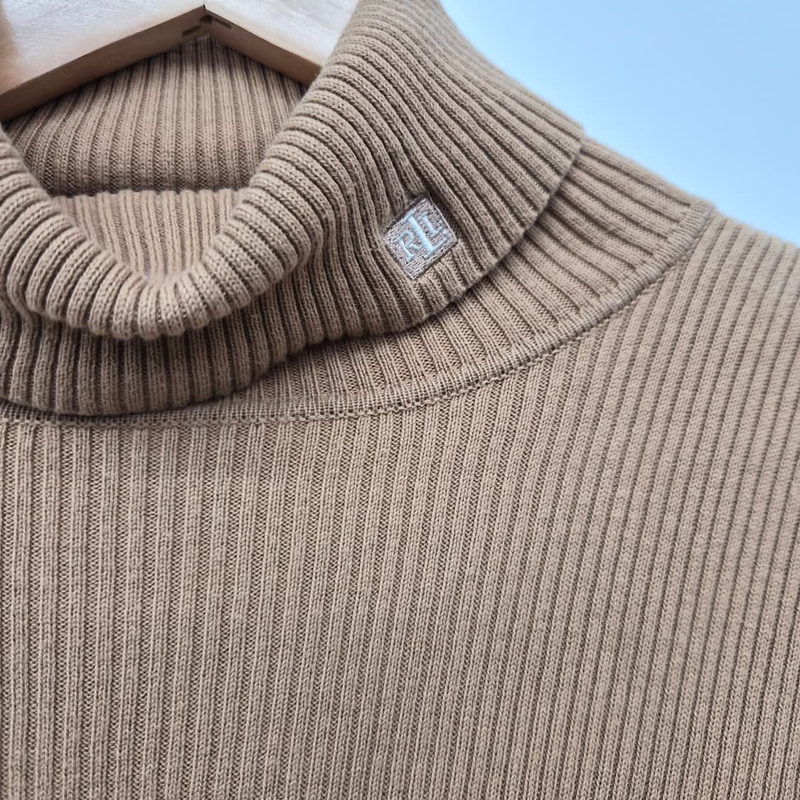 폴로 랄프로렌 골지 터틀넥 니트 브라운 여성 M 상품이미지2