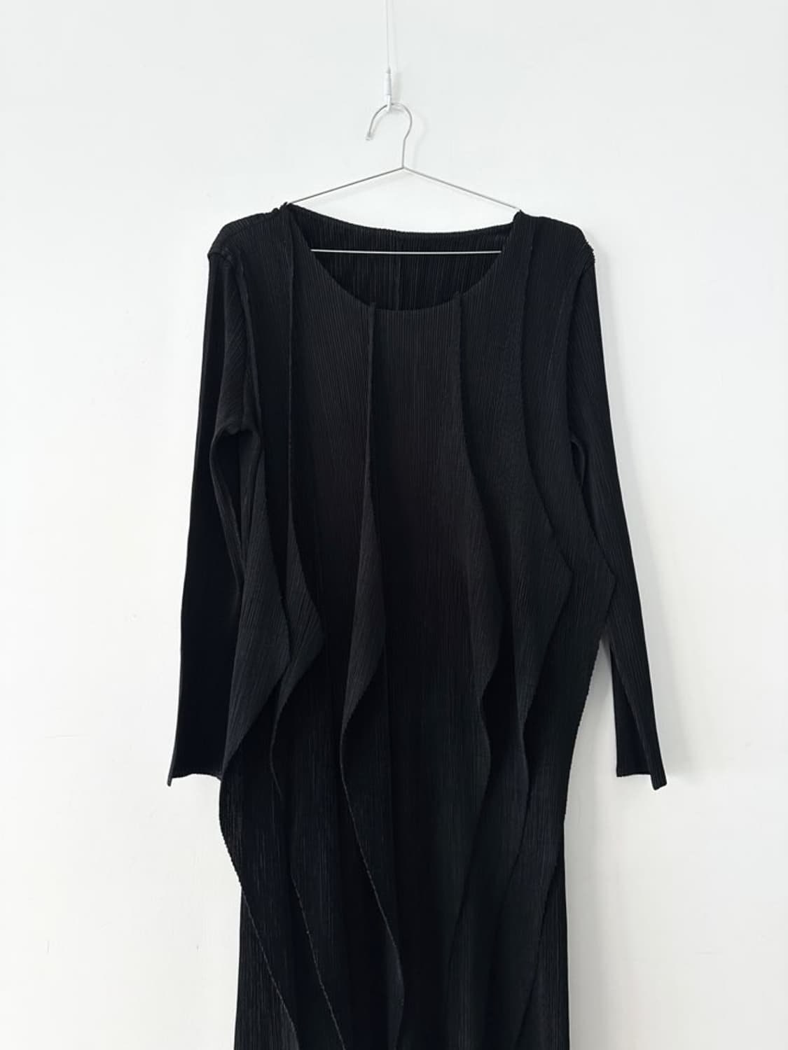 3D wave pleats ops / black 상품이미지2