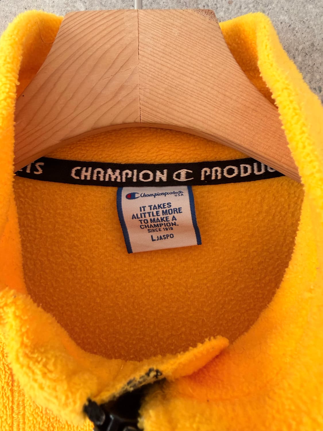 챔피온 플리스 노란 조끼 집업 베스트 상품이미지2