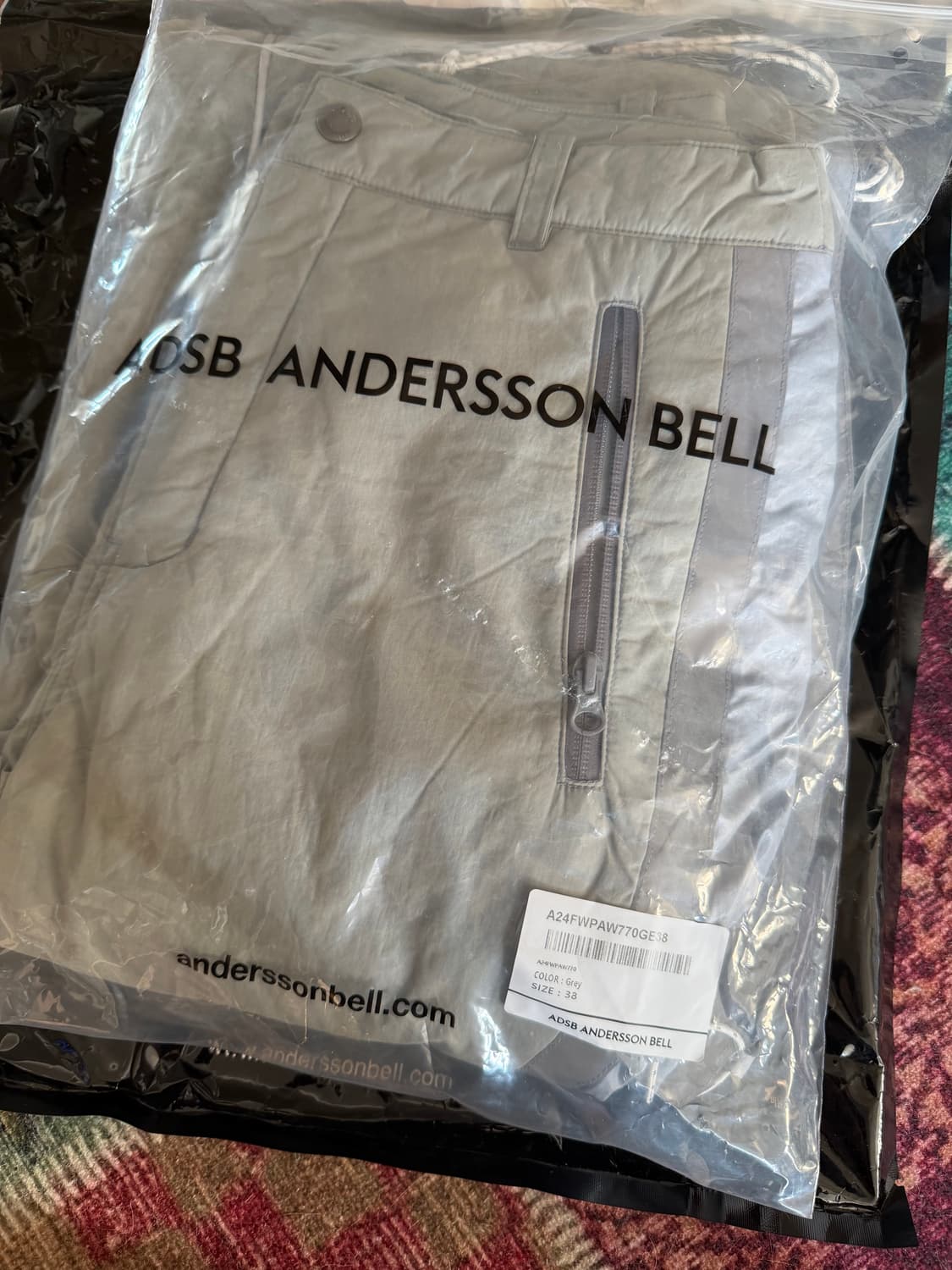 Crack padded lace-up wide pants 38 size 상품이미지1