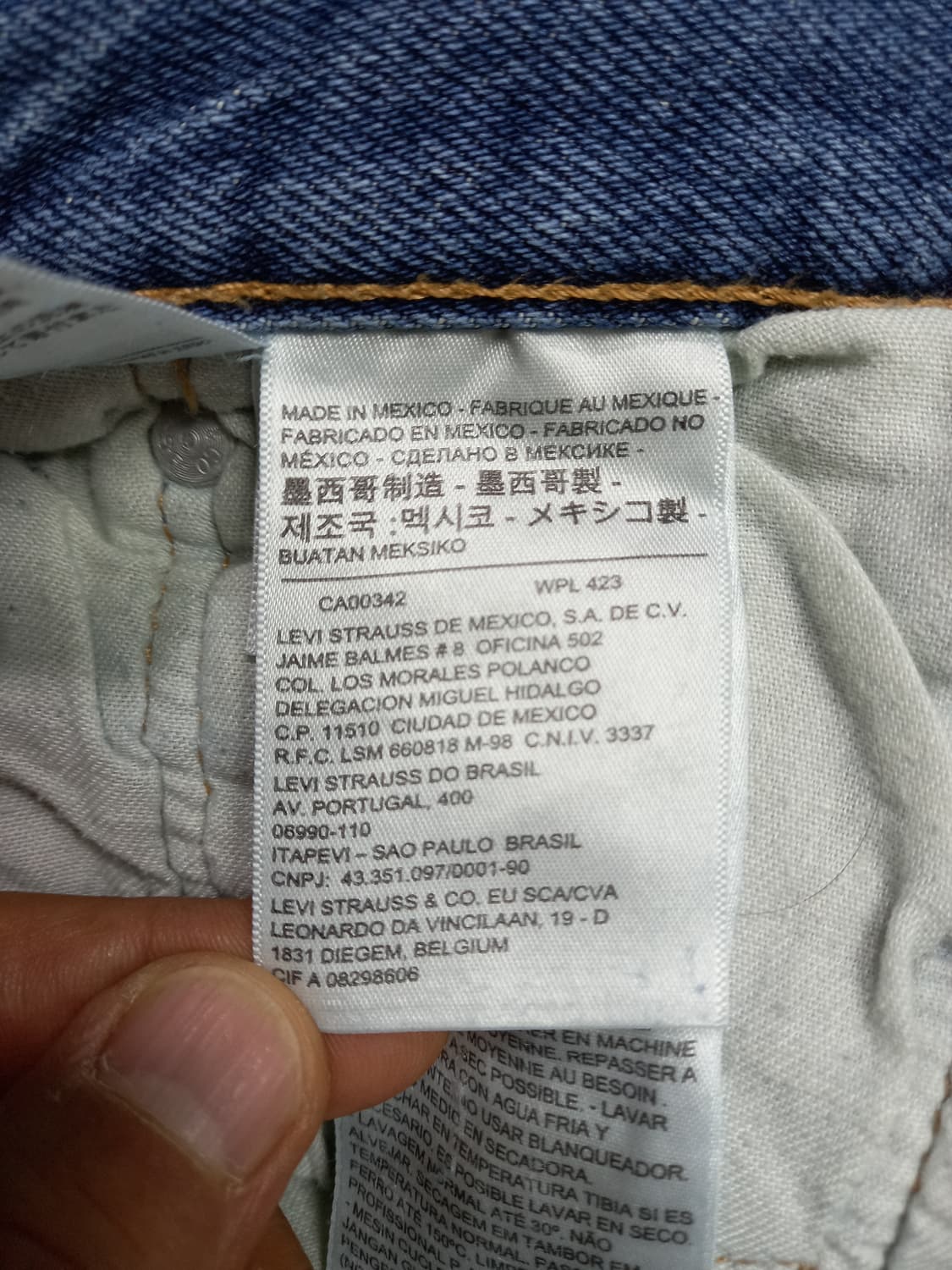 39 리바이스512 멕시코 데미지워싱 스판 슬림일자진 39-11 상품이미지8