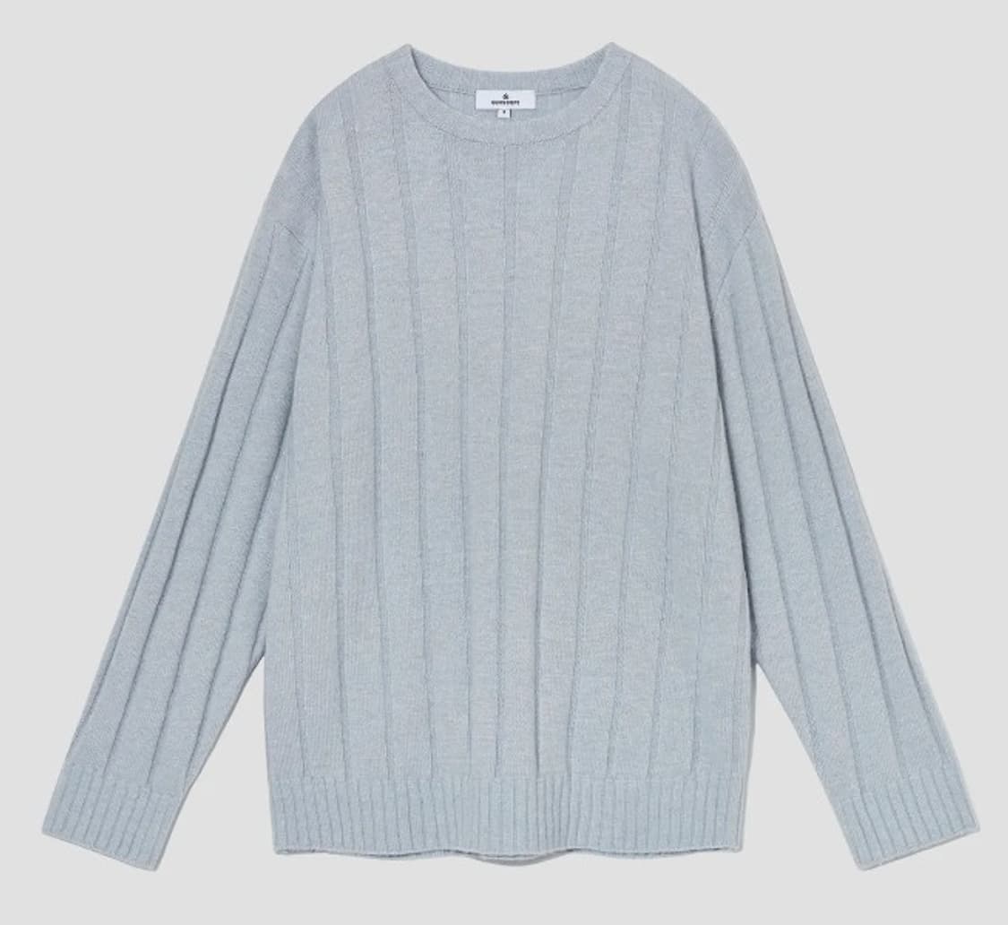 (새제품)아워스코프 울 립니트 스카이블루 2 상품이미지1