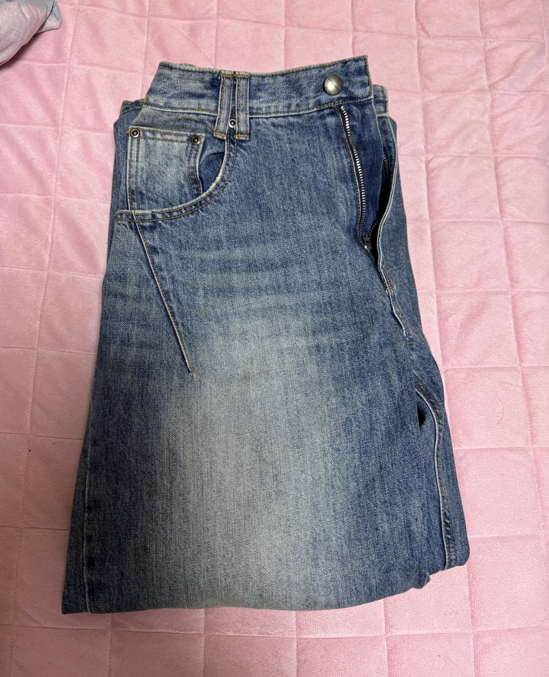 플리즈노팔로우 데님 팬츠 25Damaged Washing Wide 상품이미지2