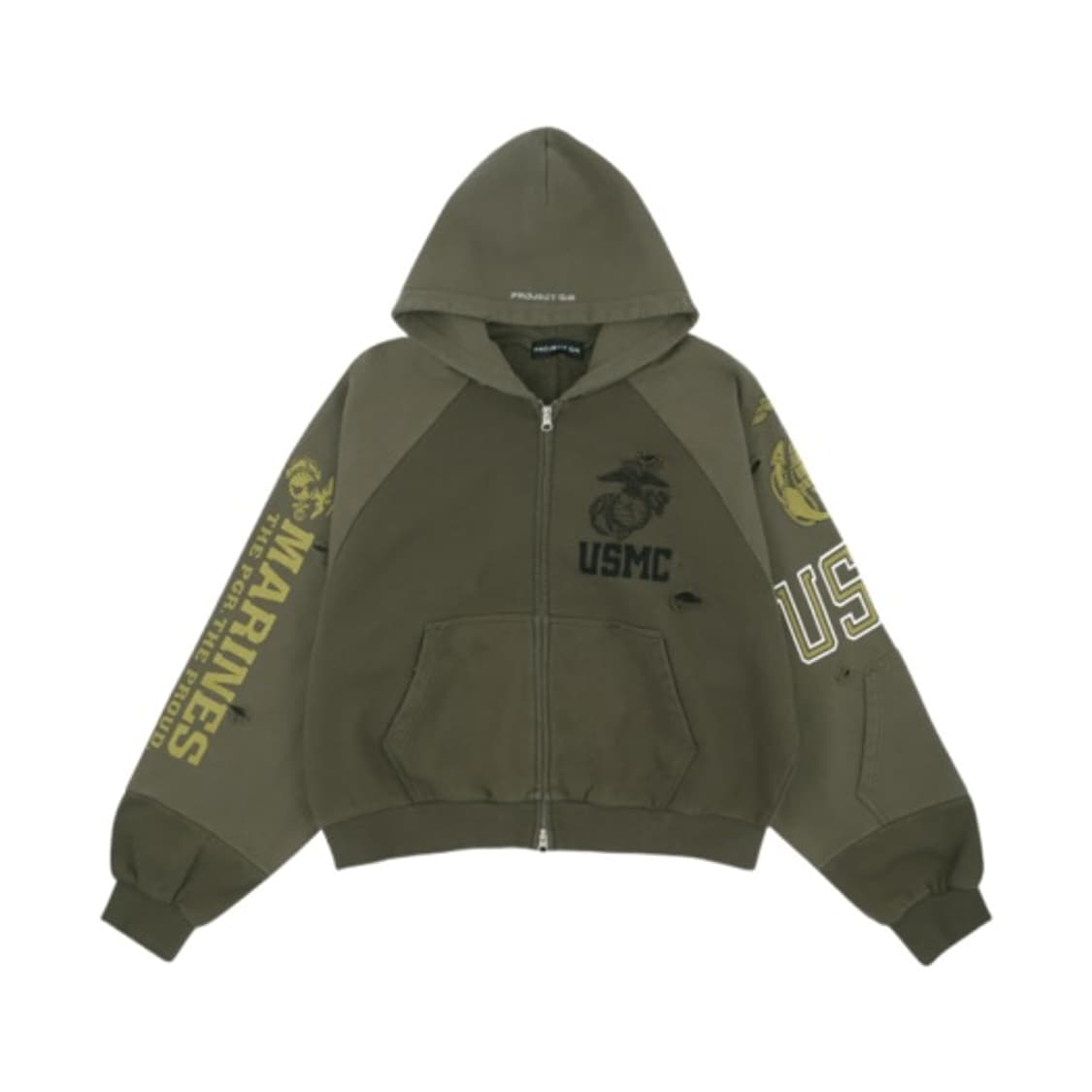 PROJECTGR 리컨스트럭 후드집업 [KHAKI,2] 상품이미지1