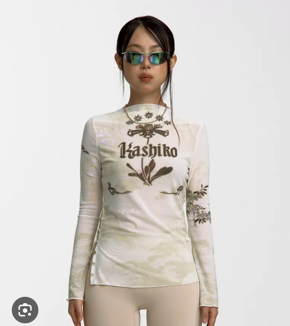 카시코 잉크 매쉬 탑 kashiko ink mesh top 상품이미지2