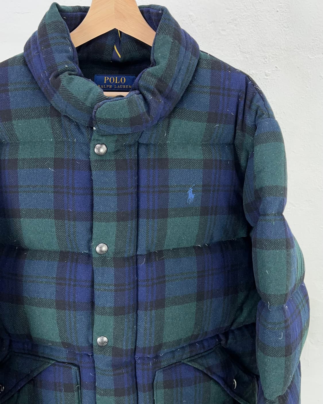 폴로 랄프로렌 블랙 워치 구스 블렌디드 다운 패딩 자켓 상품이미지3