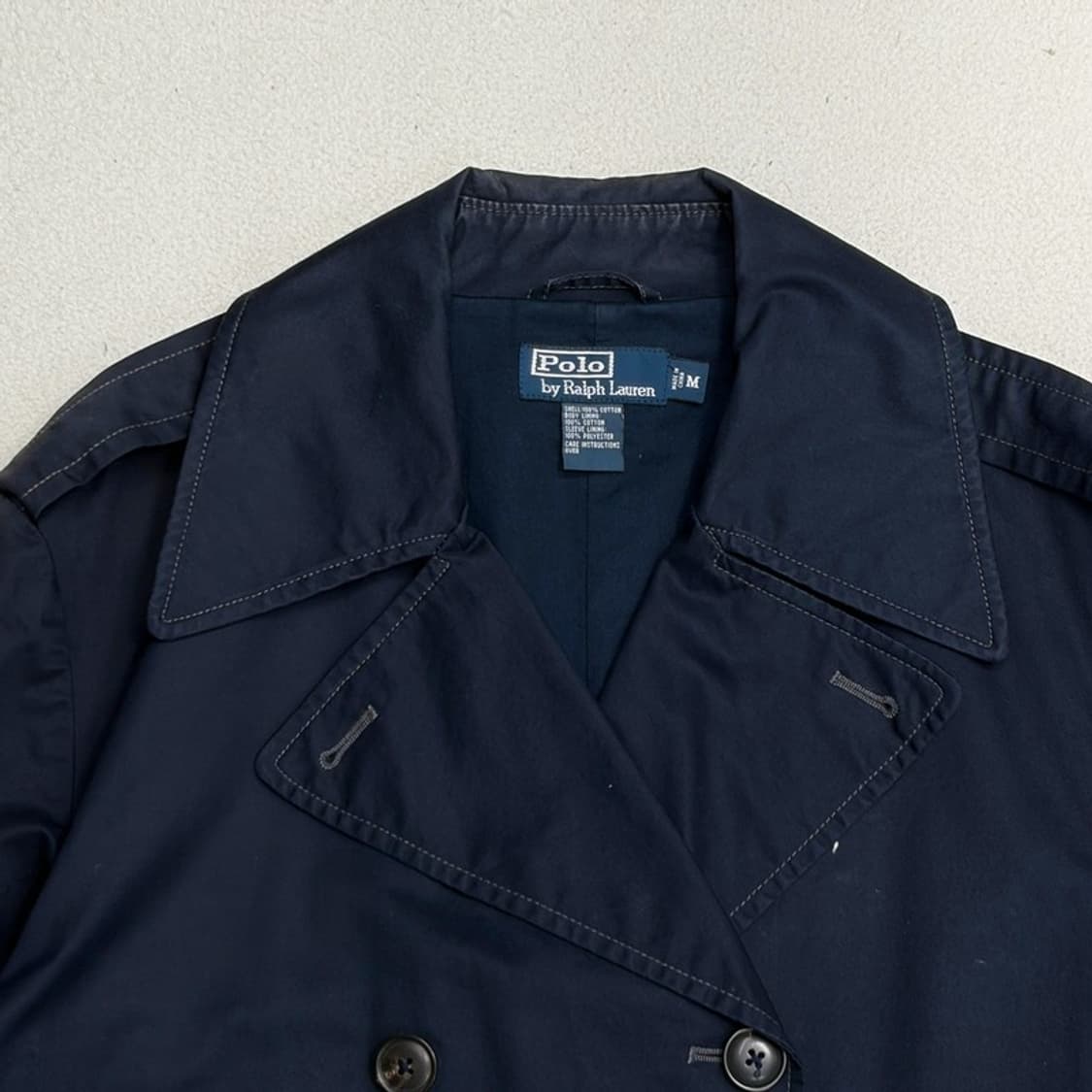 POLO 코튼 더블 브레스티드 코트 M 상품이미지3