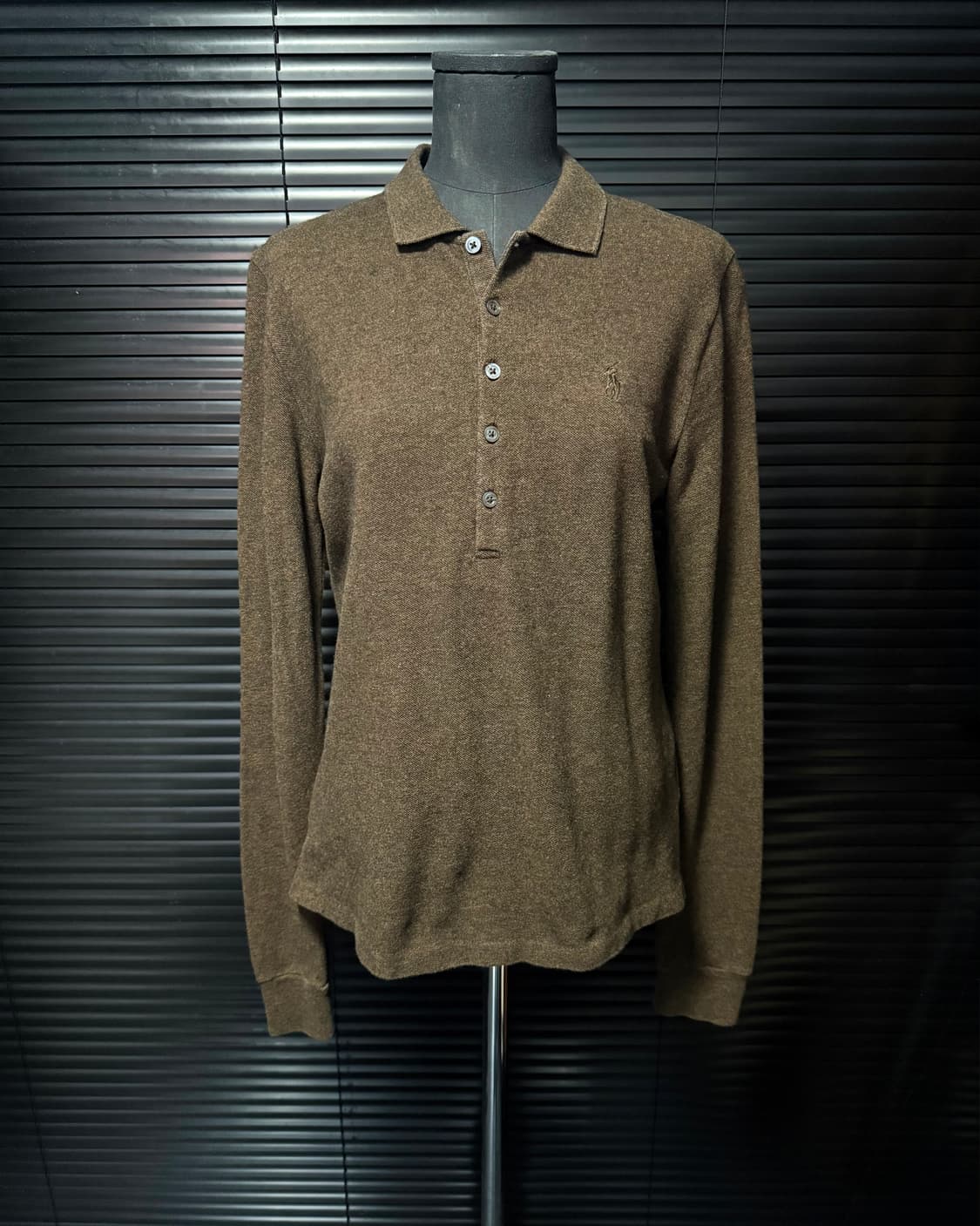 폴로 랄프로렌 PK 카라 긴팔 티 울 코튼 혼방 브라운 갈색 L 100  상품이미지2