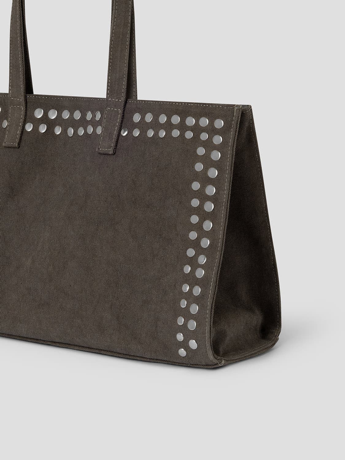 기마구아스 Midi Shopper 스터드 미디 쇼퍼백/그레이 상품이미지5