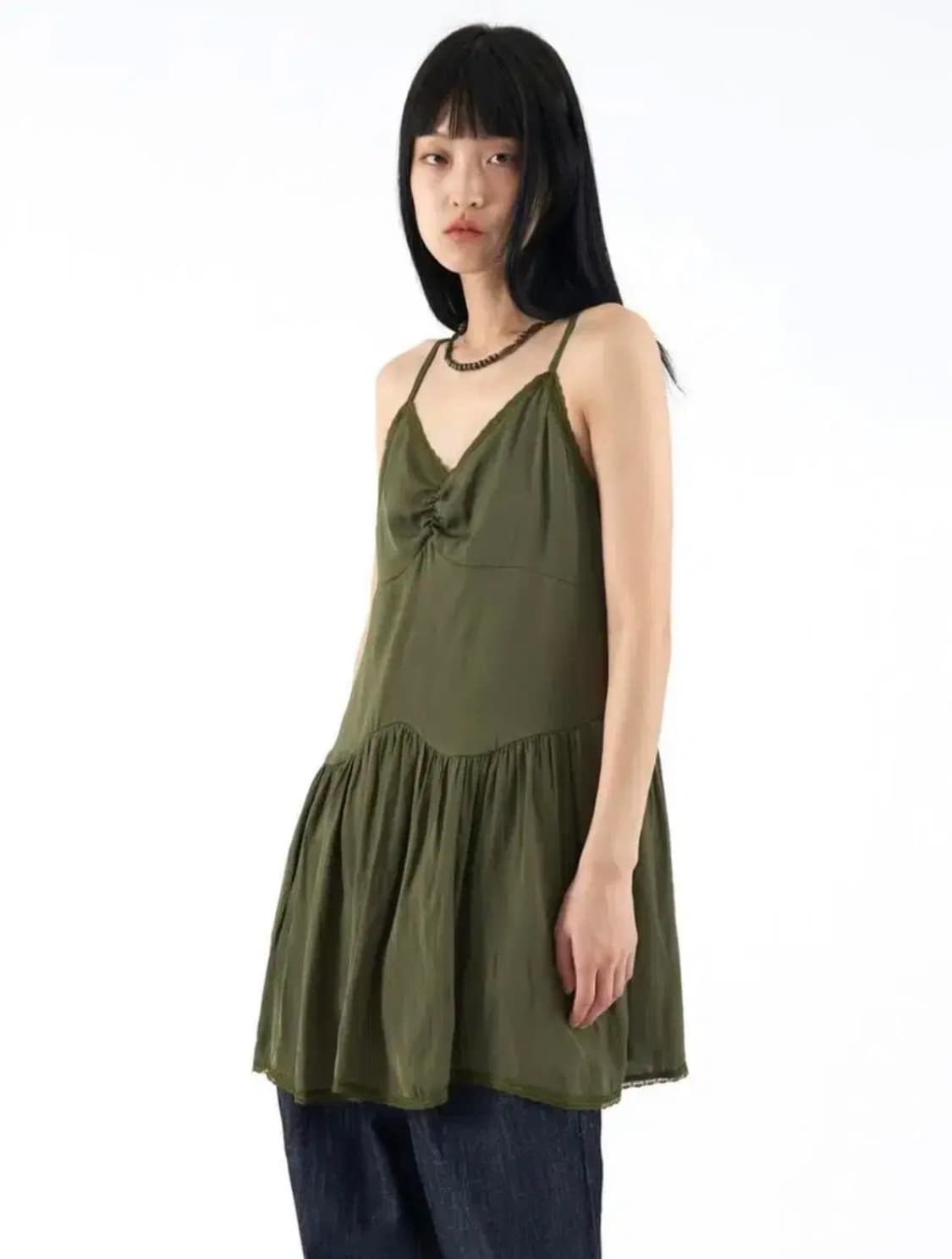 귀리 글로시 레이스 원피스 상품이미지6