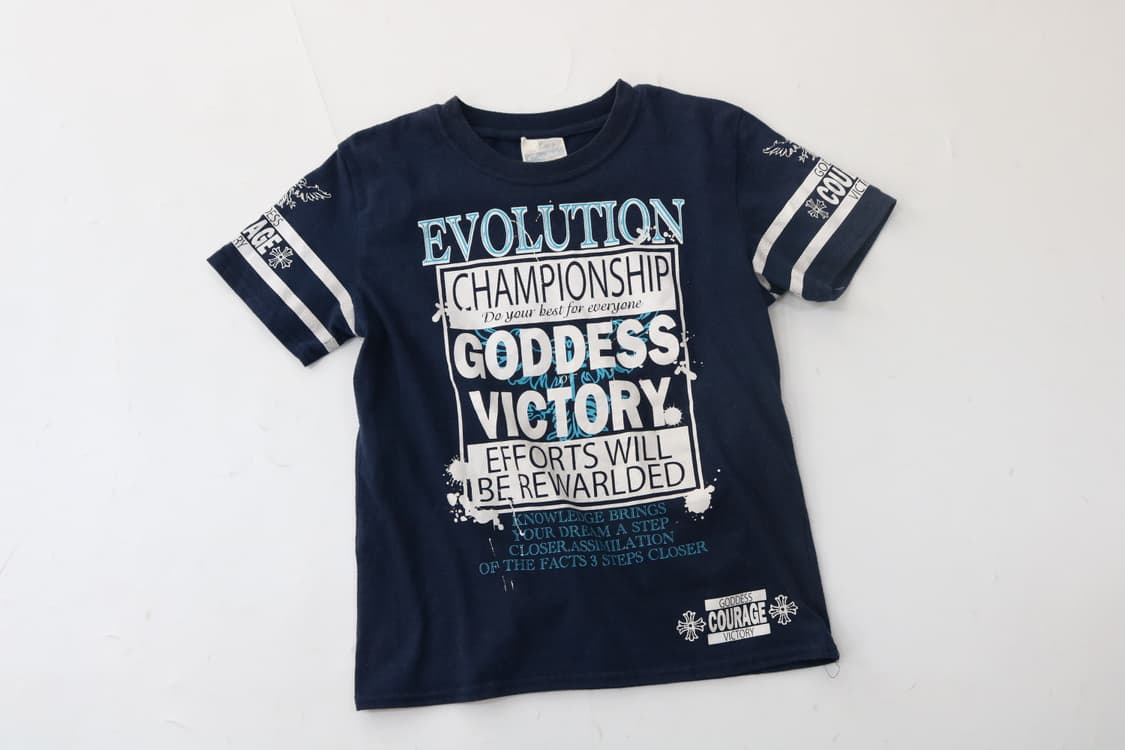 CISALPIN 시살핀 빈티지 그래픽 고딕 크로스 네이비 반팔 티셔츠 상품이미지2