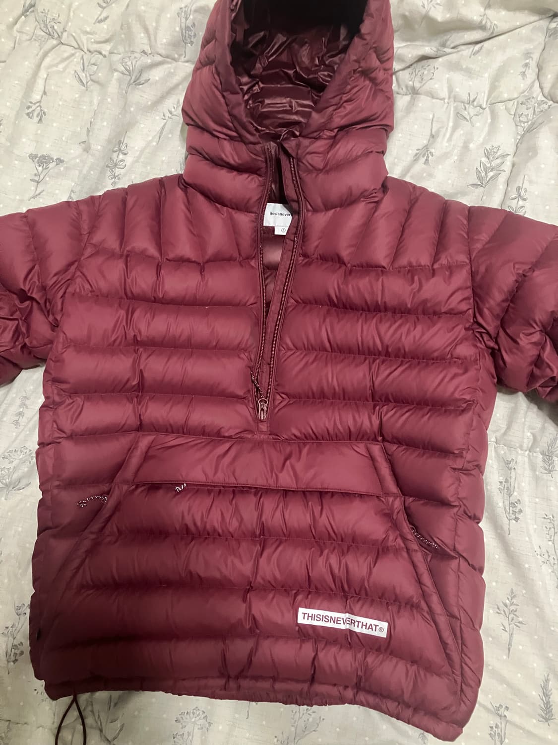 디스이즈네버댓 퍼텍스 아노락 경량패딩 버건디 상품이미지3