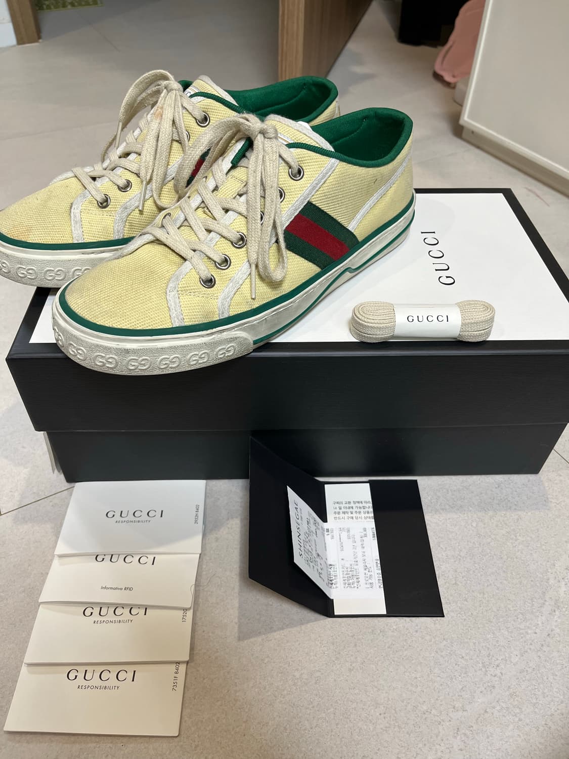 구찌 테니스 1977 버터코튼 사이즈7 상품이미지3