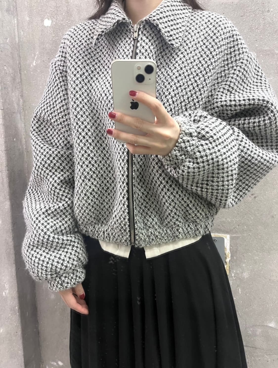 마뗑킴 트위드 숏점퍼 상품이미지3