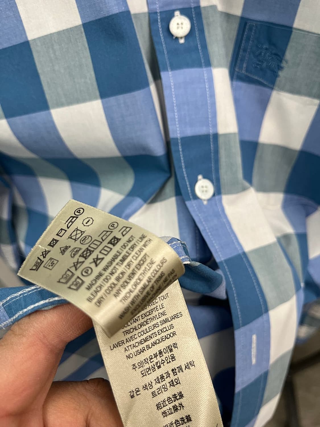 105) 버버리 라이트블루 셔츠  상품이미지9