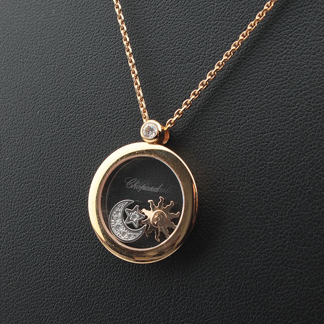 쇼파드 무빙다이아 750 옐로골드 목걸이 상품이미지3