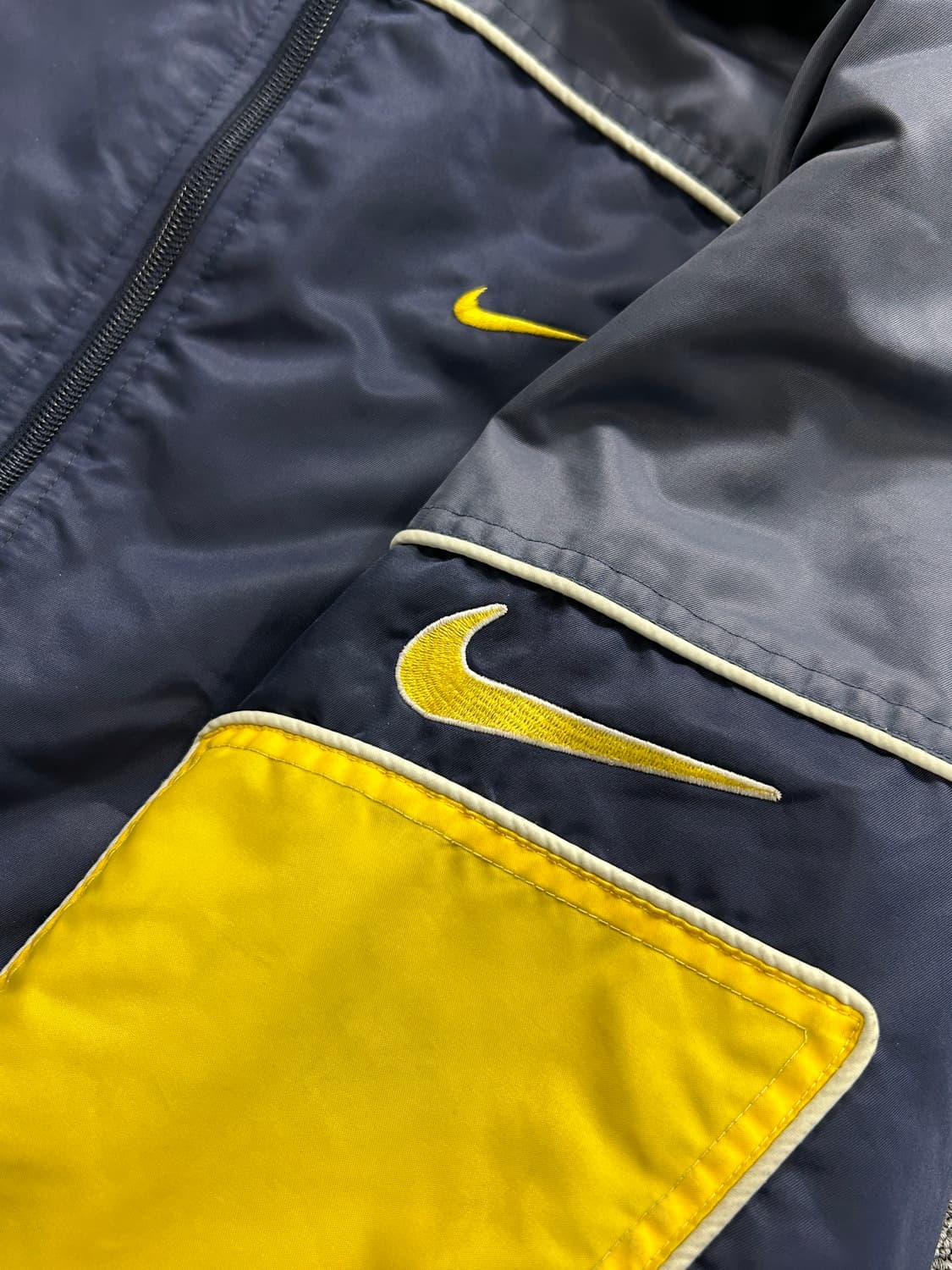 나이키 90‘s 네이비 옐로우 리버시블 플리스 바람막이 자켓 L   상품이미지6
