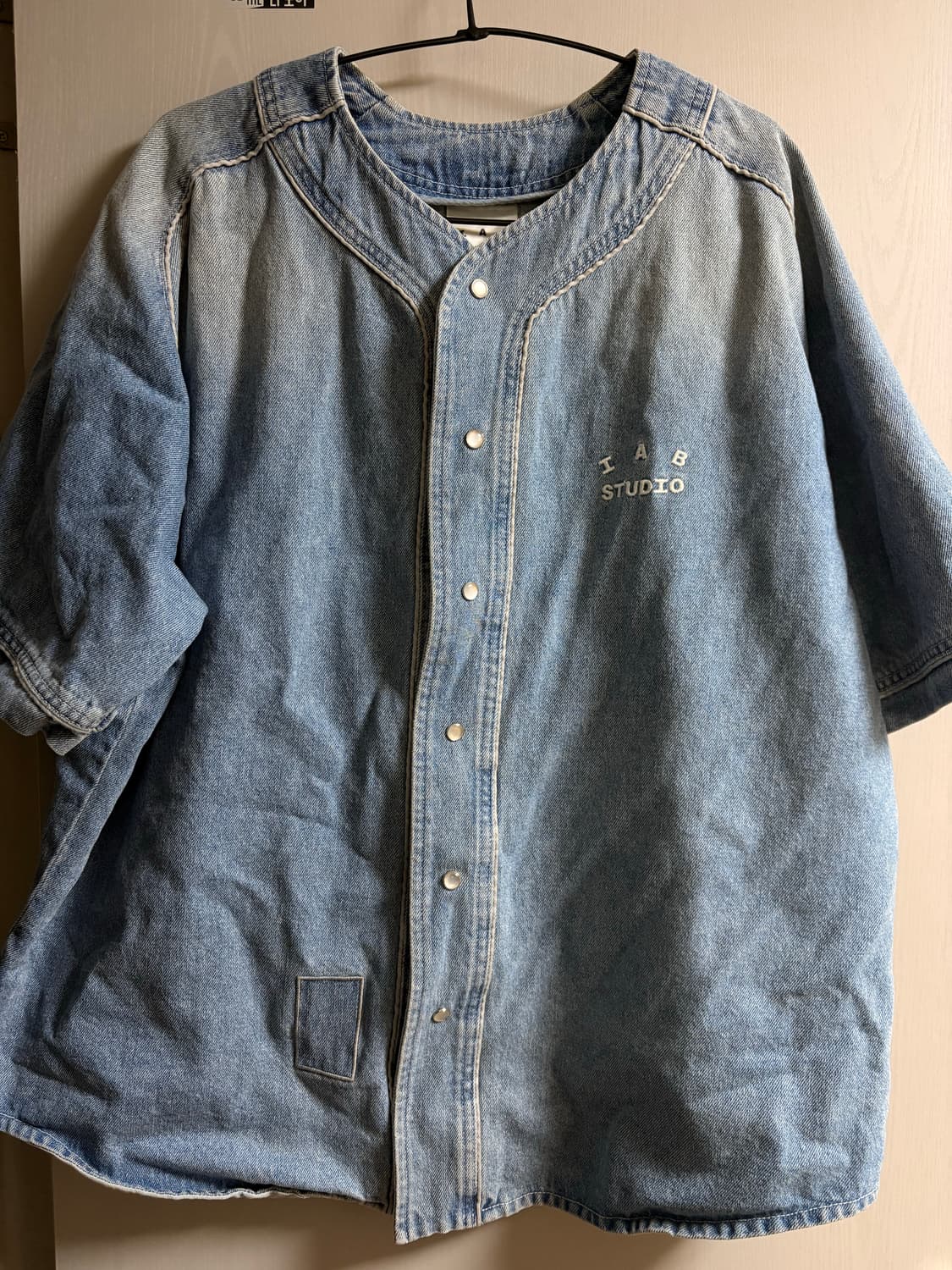 [IAB STUDIO] Denim Baseball Jersey 상품이미지1