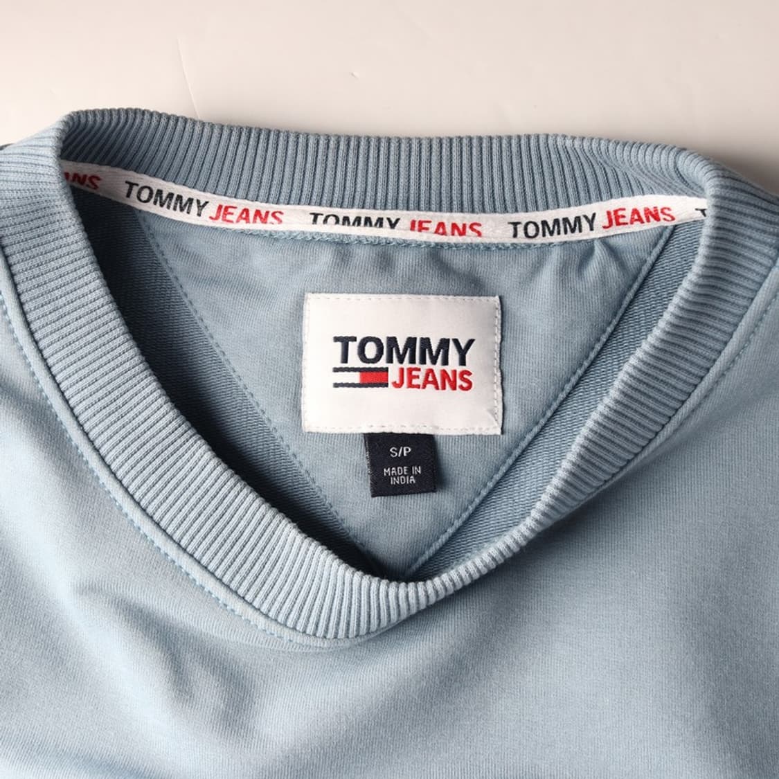 타미진스 자수 로고 라이트 블루 크루넥 맨투맨 S 상품이미지5