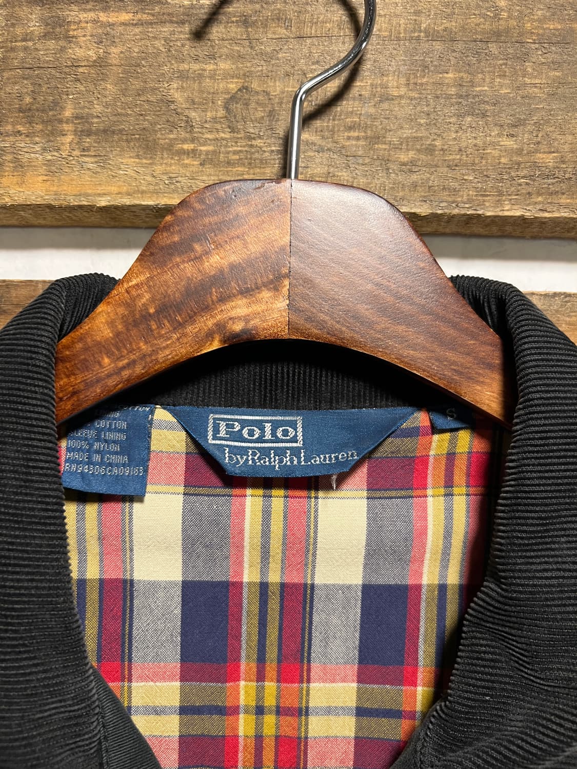 [S]폴로 랄프로렌 타탄체크 라이닝 블랙 드리즐러 자켓 상품이미지2