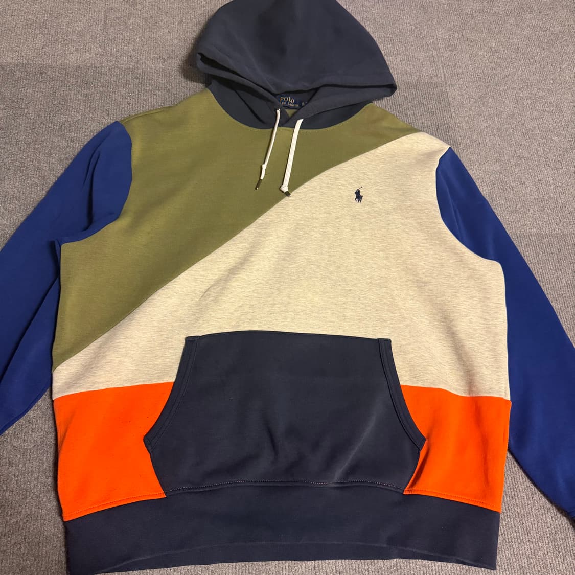 폴로 랄프로렌 배색 후드티 xl (정품 QR인증) 상품이미지2