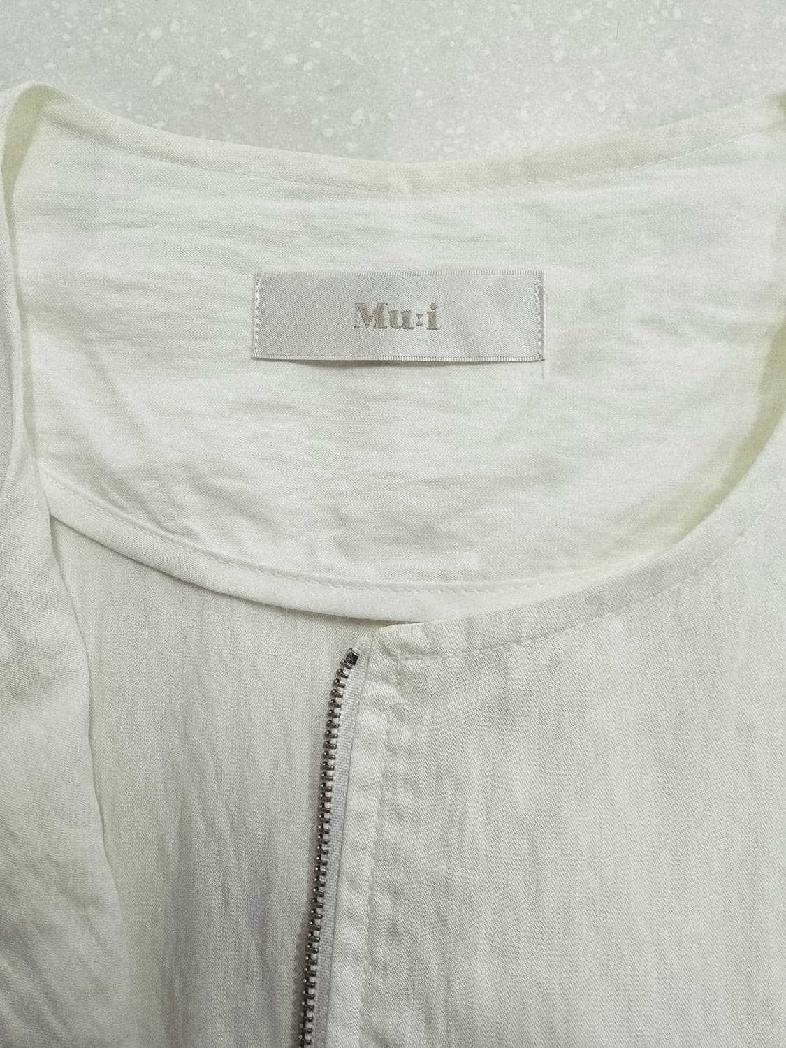 mu:i 화이트 롱 원피스 지퍼 포인트 상품이미지9