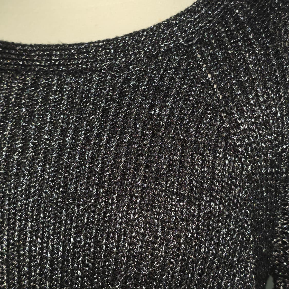 캘빈클라인 빈티지 헤비메탈 트임 블랙글리터 니트 상품이미지6