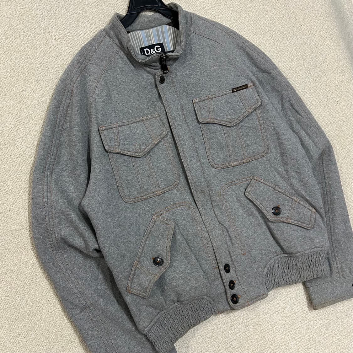 (40) 돌체앤가바나 그레이 포켓 봄버 자켓 상품이미지2
