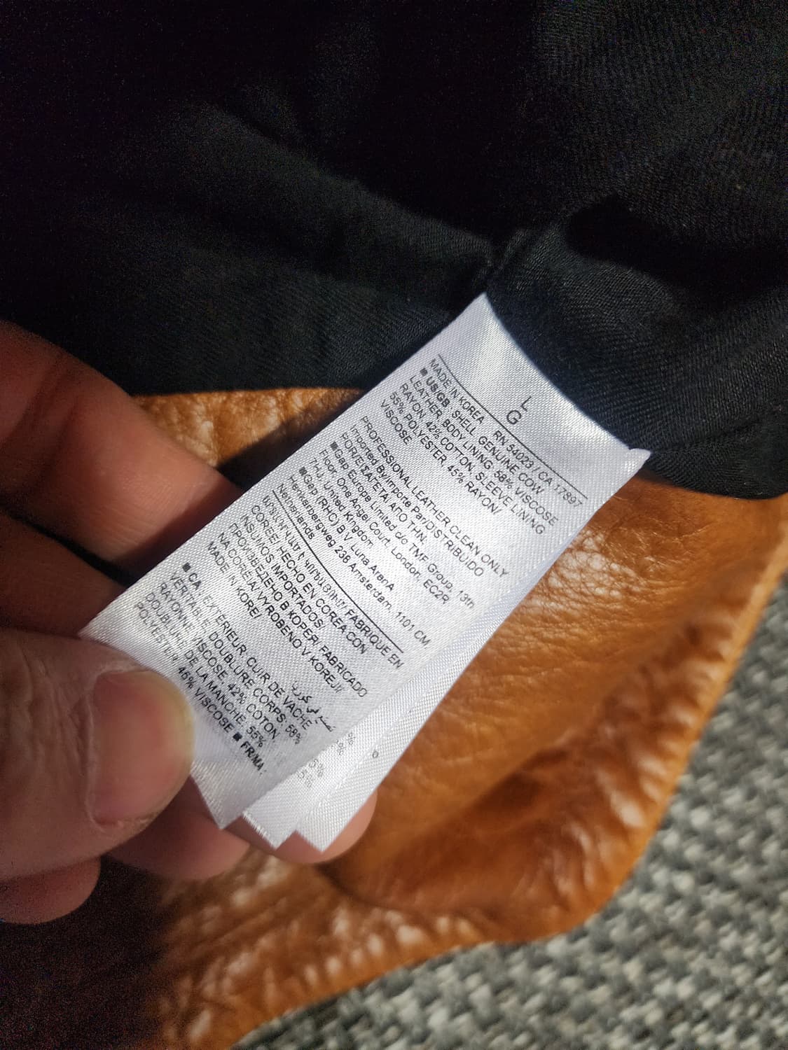 바나나리퍼블릭 가죽 싱글 바이커 자켓   M.L  상품이미지10